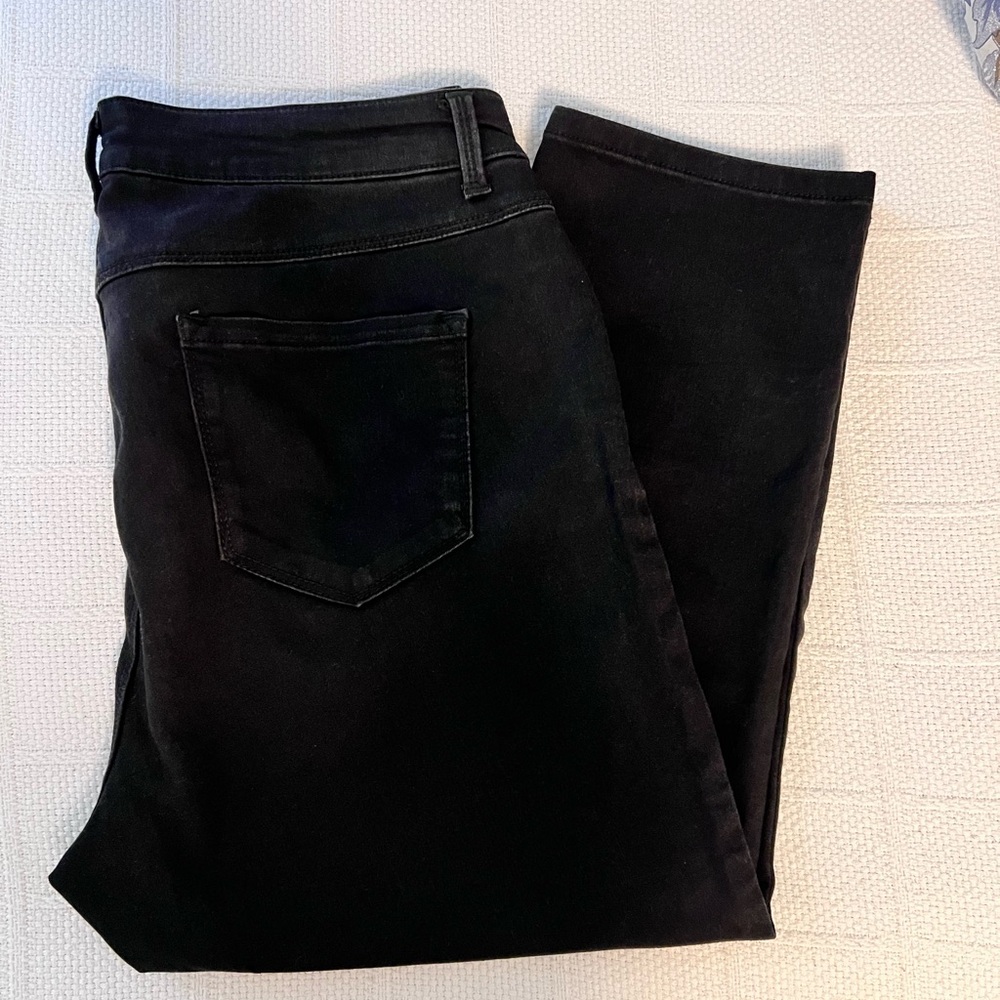Workshop Republic Cropped Black Denim Size 14